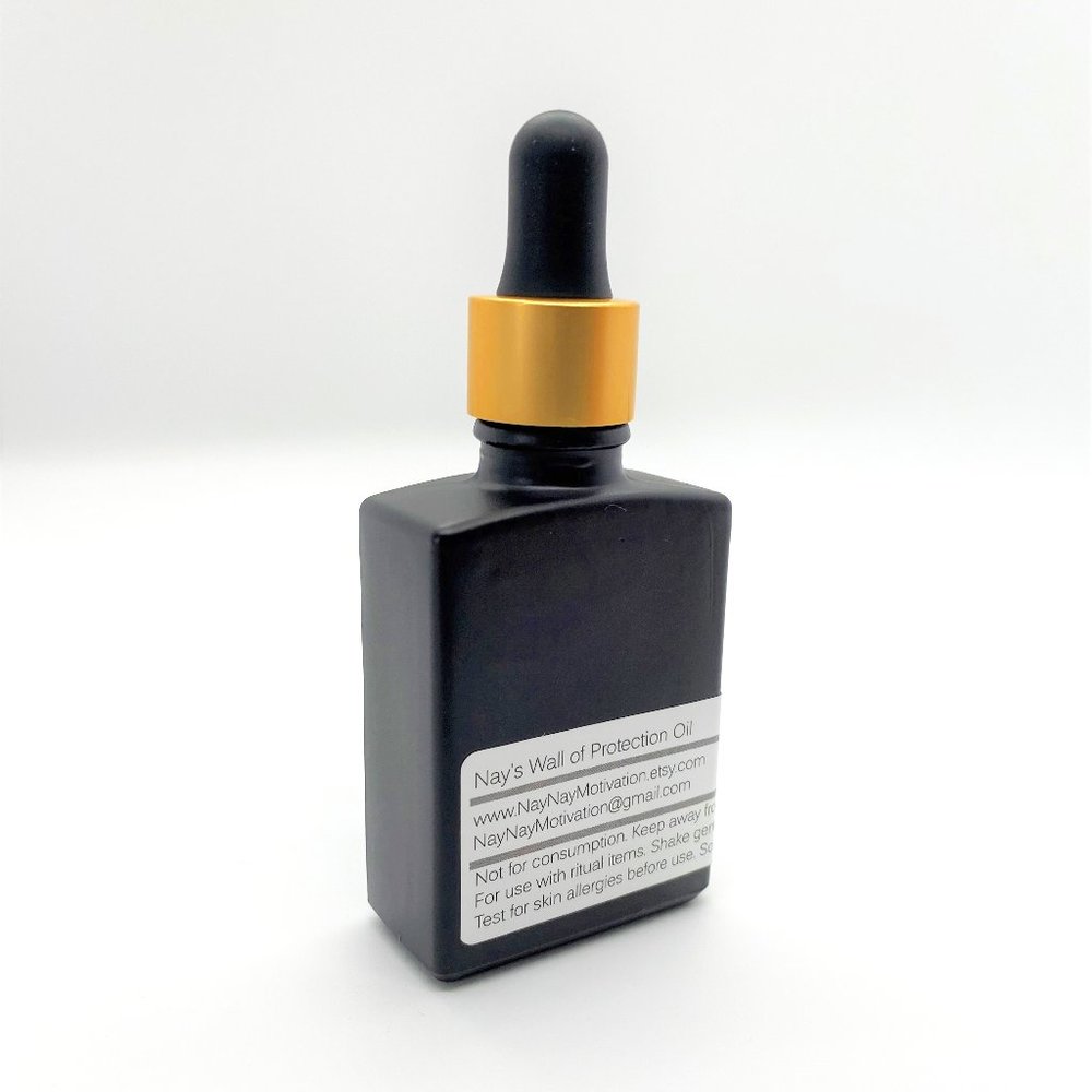 Wall of Protection Oil - Black Bottle with Gold Dropper